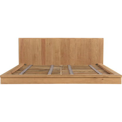 Plank Bed by Moe's Home Collection in natural. Made from solid oak, solid mango wood slats in a modern style.