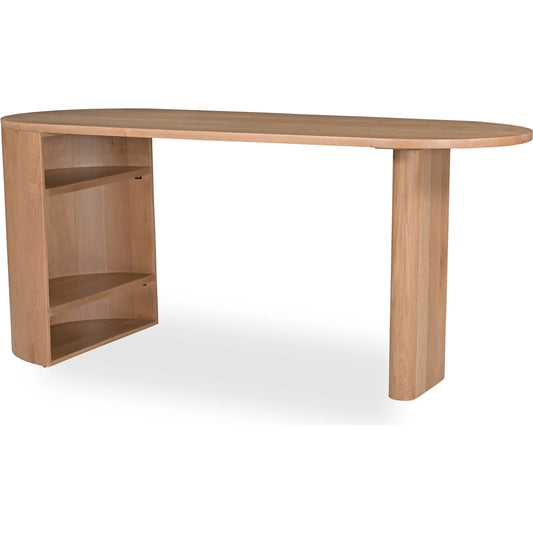 Theo Desk by Moe's Home Collection in natural. Made from solid oak in a unique style.