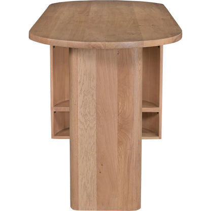 Theo Desk by Moe's Home Collection in natural. Made from solid oak in a transitional style.
