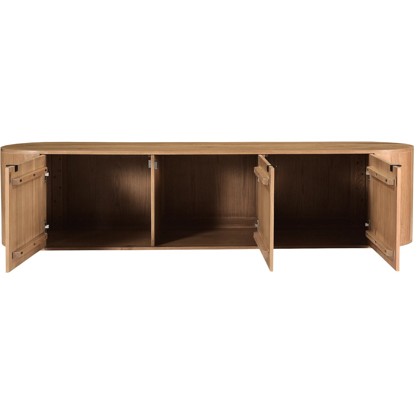 000 SI-2254054 | Additional Silo | Theo Media Bench by Moe's Home Collection in oak natural. Made from solid oak wood, oak veneer over mdf back in a transitional style.