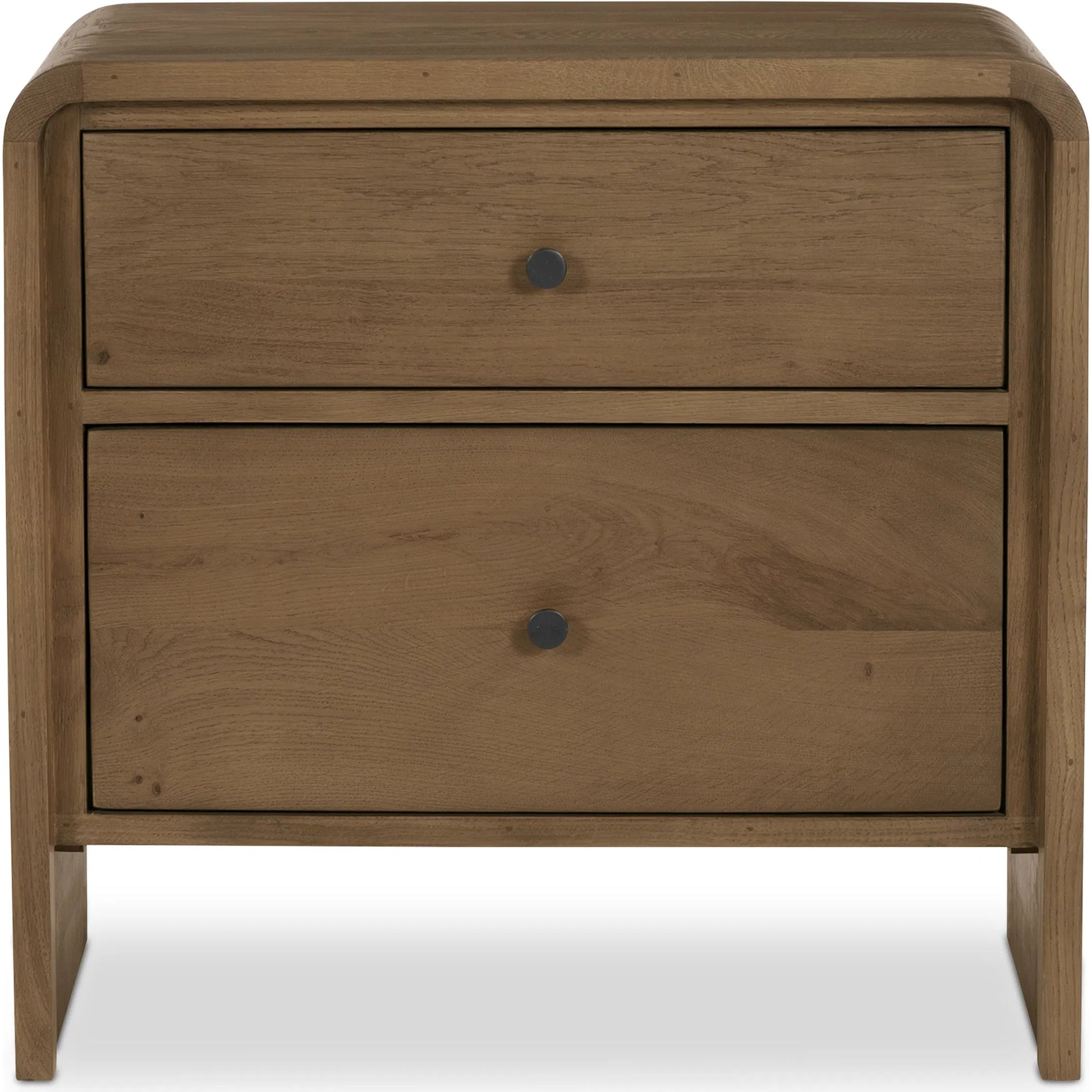 Riley Nightstand by Moe's Home Collection in brown. Made from oak, oak veneer in a transitional style.