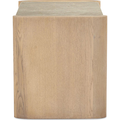 Lane Nightstand by Moe's Home Collection in natural. Made from oak, oak veneer, bottichino marble in a transitional style.