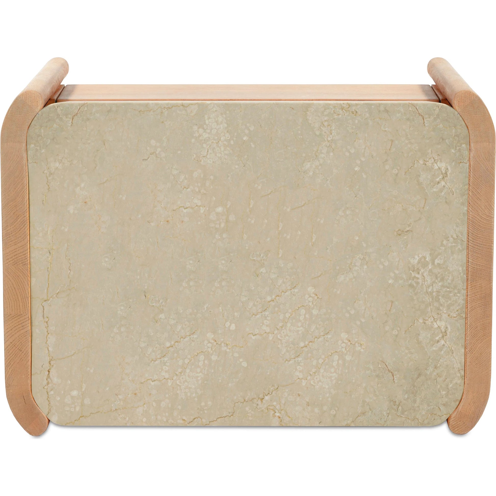 Lane Nightstand by Moe's Home Collection in natural. Made from oak, oak veneer, bottichino marble in a transitional style.