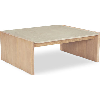 Lane Coffee Table by Moe's Home Collection in natural. Made from oak, bottichino marble in a transitional style.