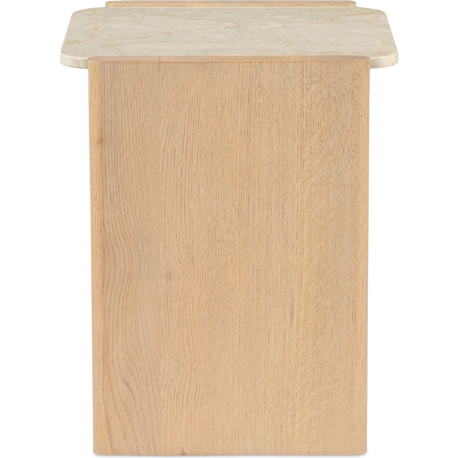 Lane Side Table by Moe's Home Collection in natural. Made from oak, bottichino marble in a unique style.