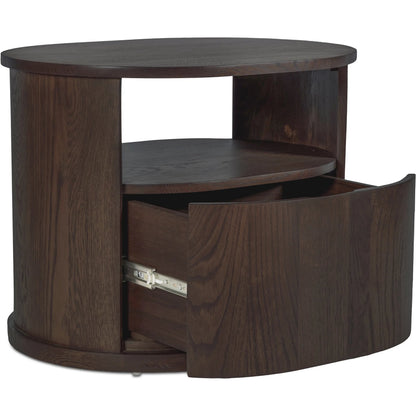 Tommy Nightstand by Moe's Home Collection. Made from top, oak wood, drawer side, oak veneer in a transitional style.