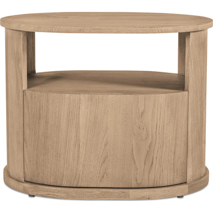 Tommy Nightstand by Moe's Home Collection. Made from top, oak wood, drawer side, oak veneer in a transitional style.