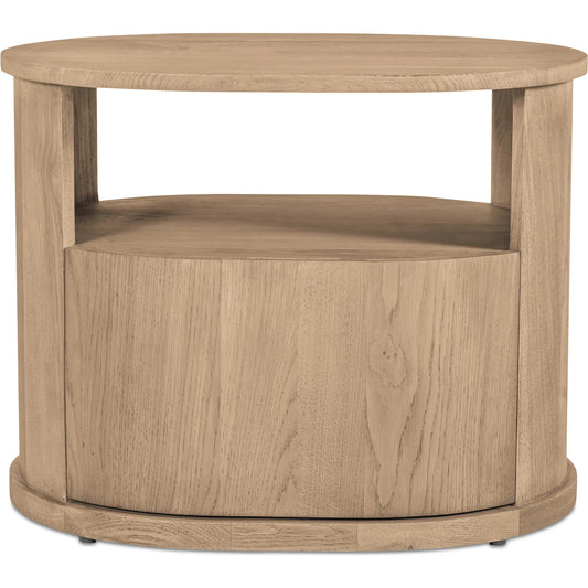 Tommy Nightstand by Moe's Home Collection. Made from top, oak wood, drawer side, oak veneer in a unique style.