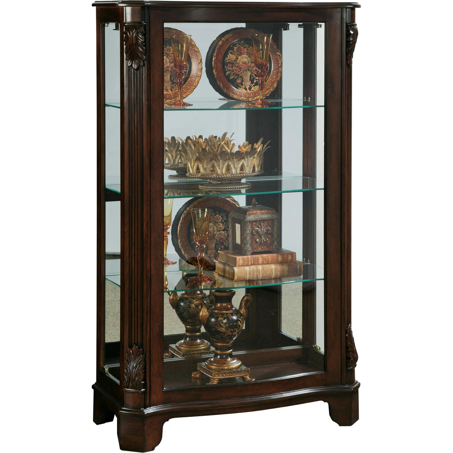 002 SI-2155617 | Additional Silo | Mantel Curio by Pulaski Furniture in deep cherry. Made from select hardwoods in a traditional style.