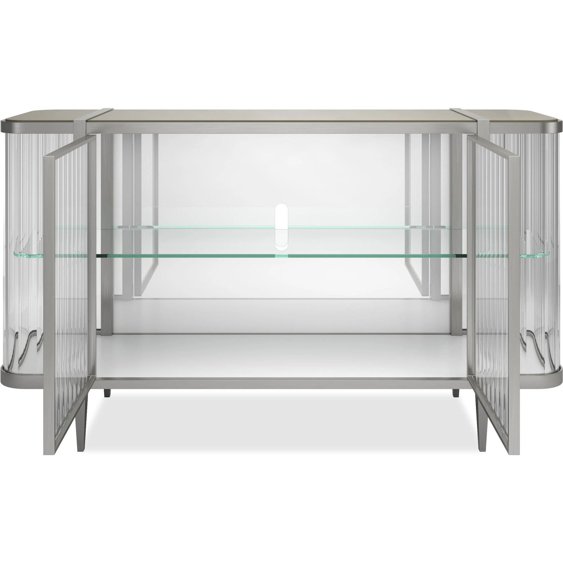 Stop and Stare Console by Caracole. Made from metal, glass, acrylic in a unique style.
