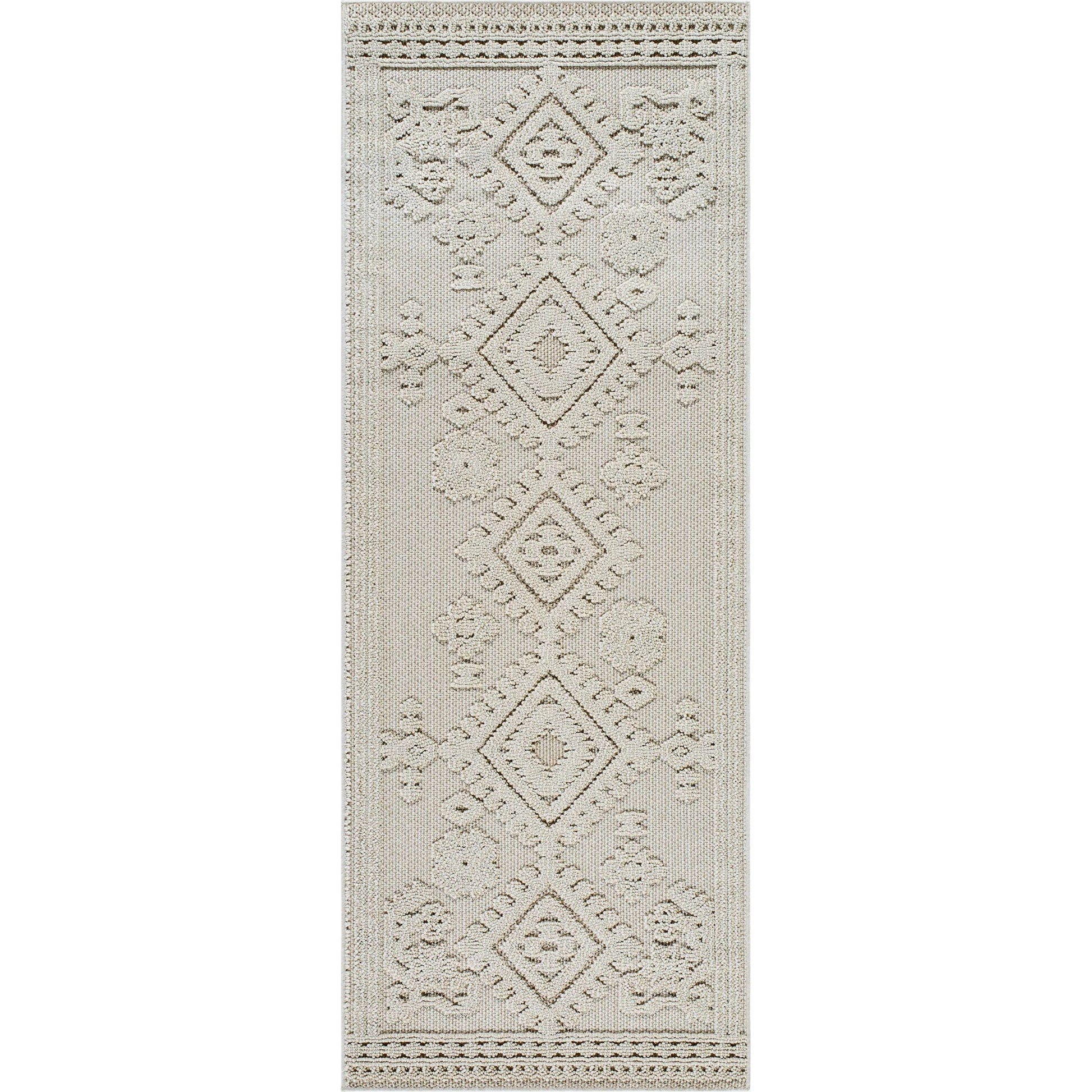 Rockport Machine Woven Rug by Livabliss in ivory, tan. Made from 100% polypropylene in a modern style.