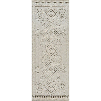 Rockport Machine Woven Rug by Livabliss in ivory, tan. Made from 100% polypropylene in a modern style.