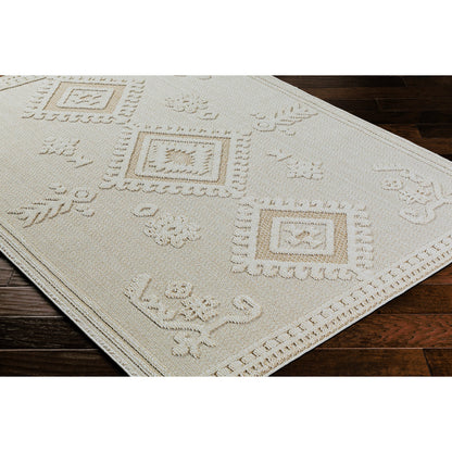 Rockport Machine Woven Rug by Livabliss in ivory, tan. Made from 100% polypropylene in a modern style.