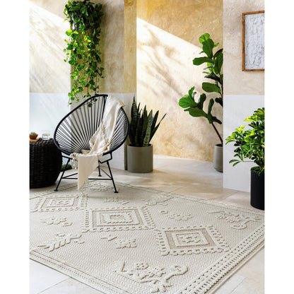 Rockport Machine Woven Rug by Livabliss in ivory, tan. Made from 100% polypropylene in a modern style.