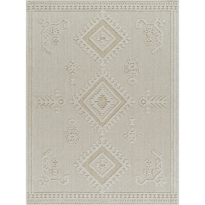 Rockport Machine Woven Rug by Livabliss in ivory, tan. Made from 100% polypropylene in a modern style.