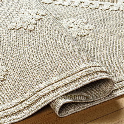 Rockport Machine Woven Rug by Livabliss in ivory, tan. Made from 100% polypropylene in a modern style.