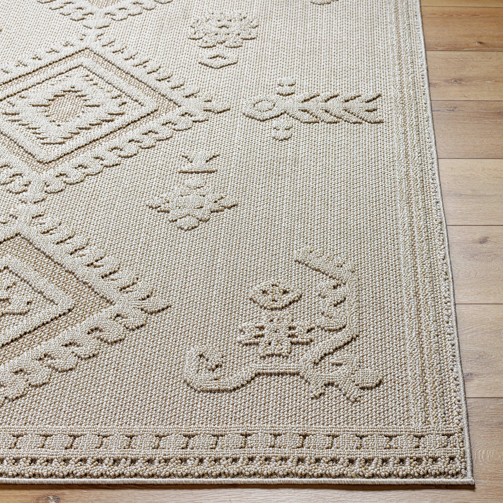Rockport Machine Woven Rug by Livabliss in ivory, tan. Made from 100% polypropylene in a modern style.