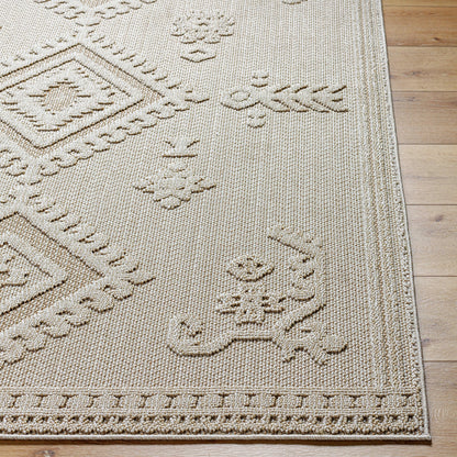 Rockport Machine Woven Rug by Livabliss in ivory, tan. Made from 100% polypropylene in a modern style.
