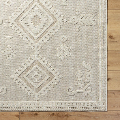 Rockport Machine Woven Rug by Livabliss in ivory, tan. Made from 100% polypropylene in a modern style.