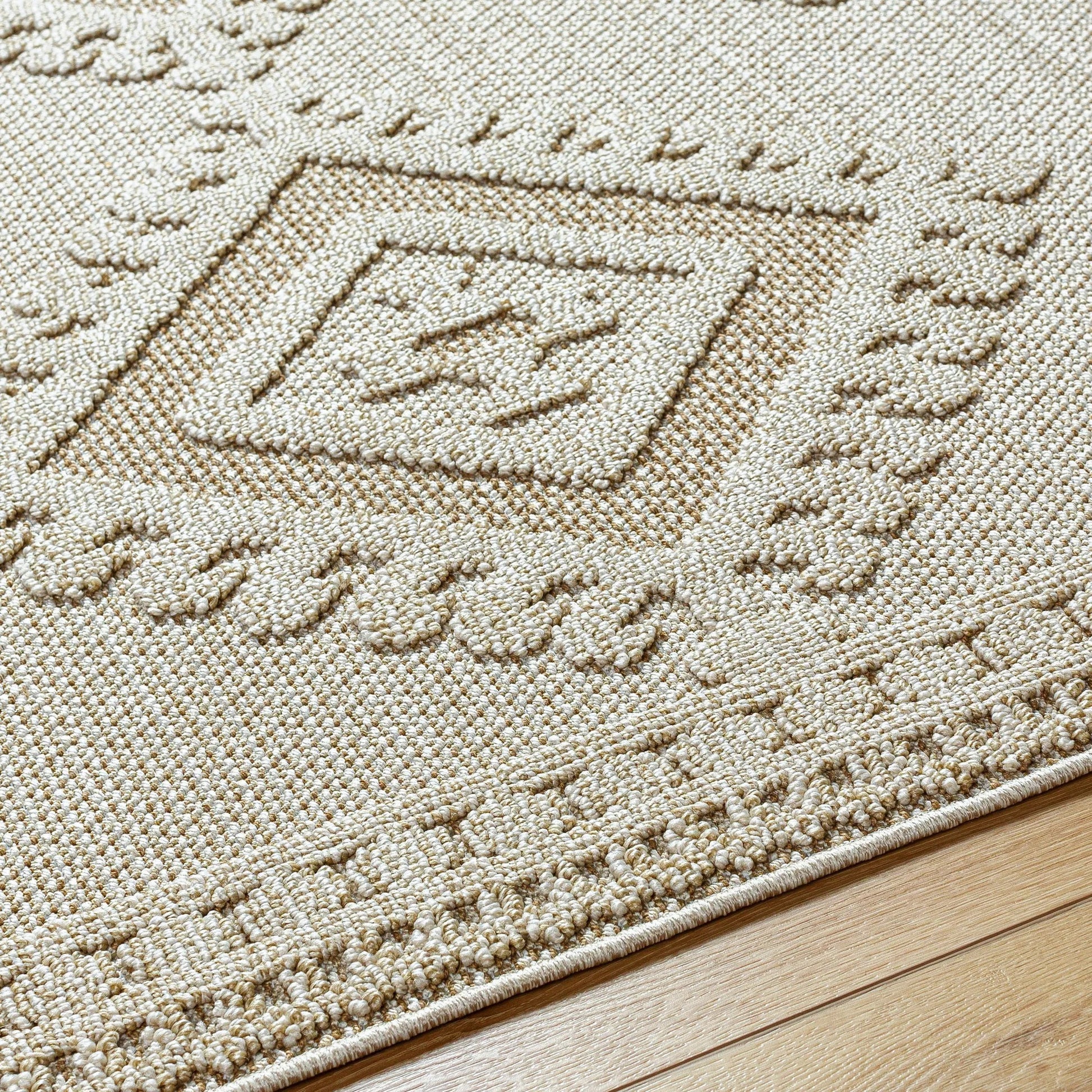 Rockport Machine Woven Rug by Livabliss in ivory, tan. Made from 100% polypropylene in a modern style.