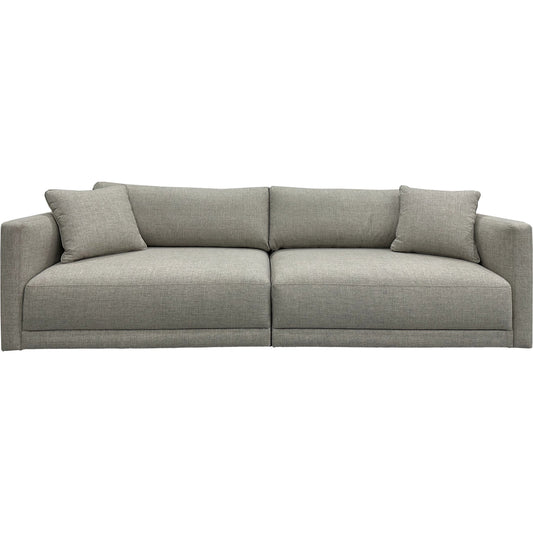 Parley - 525441 by Surya in medium grey and wood finish. Made from upholstery: polyester, base: rubber wood, fill: 55% polyurethane foam, 45% polyester, polyfill in a modern style.