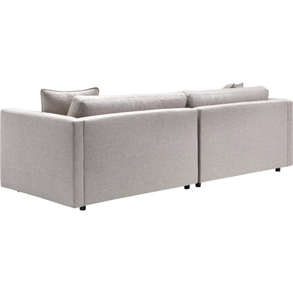 Parley - 525441 by Surya in oatmeal, black and wood finish. Made from upholstery: polyester, base: rubber wood, fill: 55% polyurethane foam, 45% polyester, polyfill in a modern style.