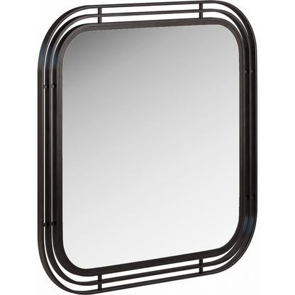 Portico Square Mirror by A.R.T. Furniture in matte black. Made from steel, glass in a modern style.