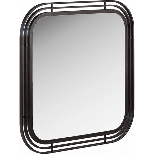 Portico Square Mirror by A.R.T. Furniture in matte black. Made from steel, glass in a modern style.