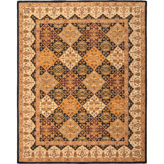 Wagner Traditional Diamond Rug - 8943F by Feizy in gold, tan, black. Made from wool in a unique style.