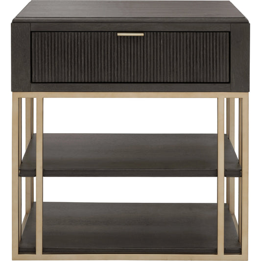 001 SI-2143476 | Primary Silo | West End Nightstand with Storage-Drawer by Pulaski Furniture in tuxedo. Made from rubberwood in a modern style.