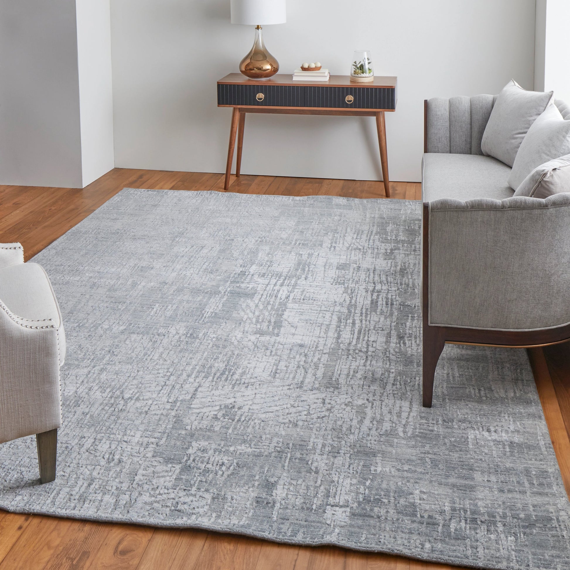 Eastfield Rug - 69A8F by Feizy in blue, silver. Made from wool, viscose in a unique style.