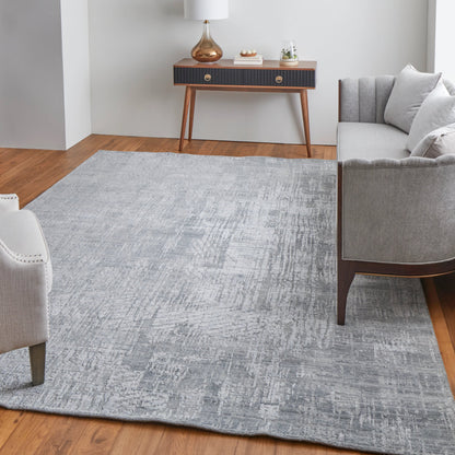 Eastfield Rug - 69A8F by Feizy in blue, silver. Made from wool, viscose in a unique style.