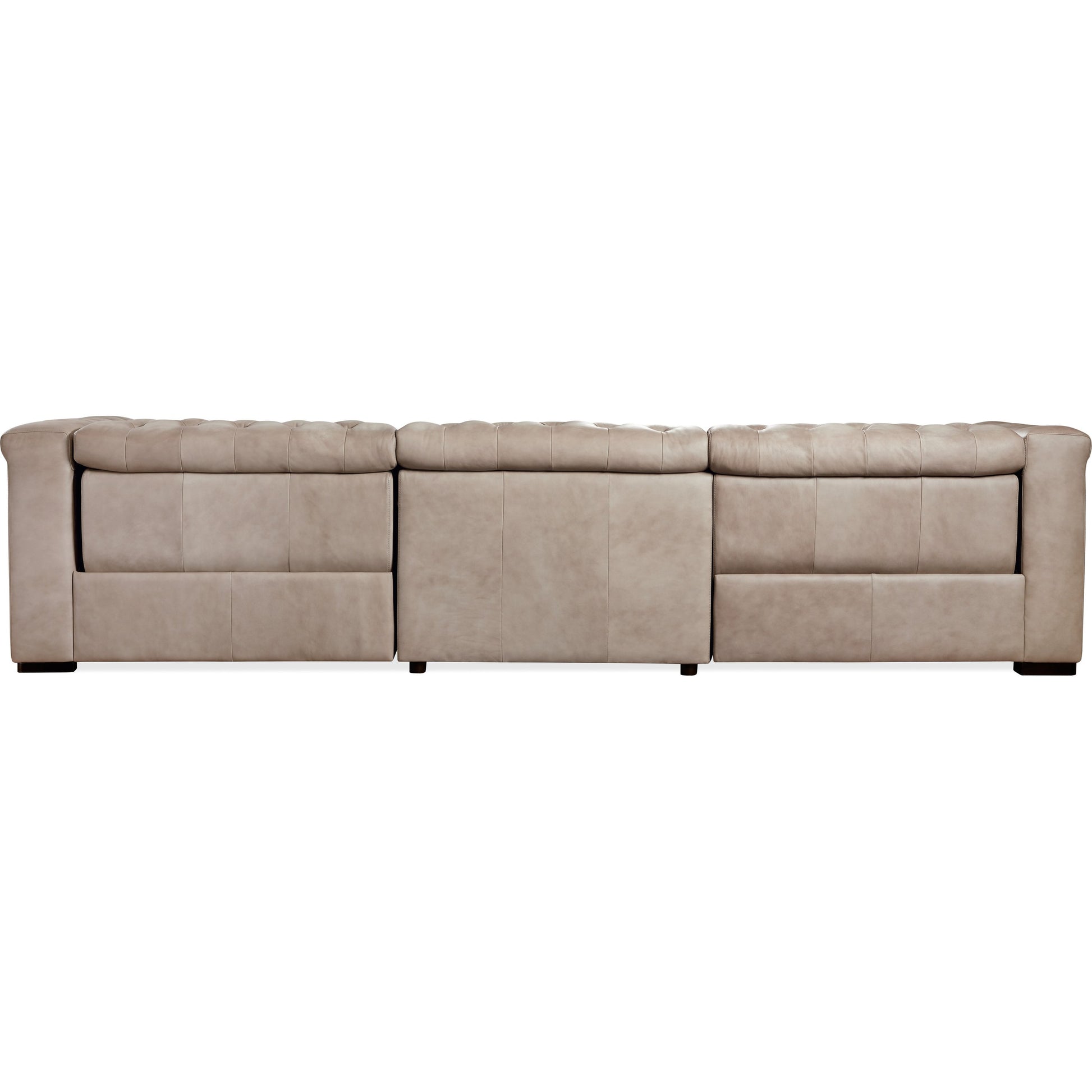 Savion Grandier Power Reclining Sofa by Hooker Furniture. Made from leather in a modern style.