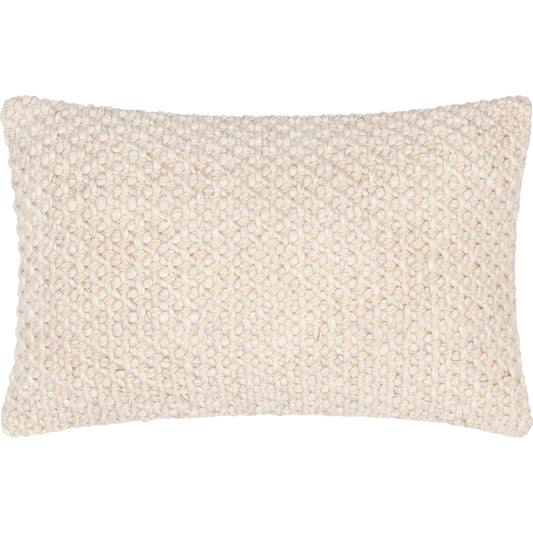 Karrie Pillow - 8532 by Livabliss in cream. Made from 50% cotton, 25% viscose, 25% wool, 100% cotton in a cottage & farmhouse style.
