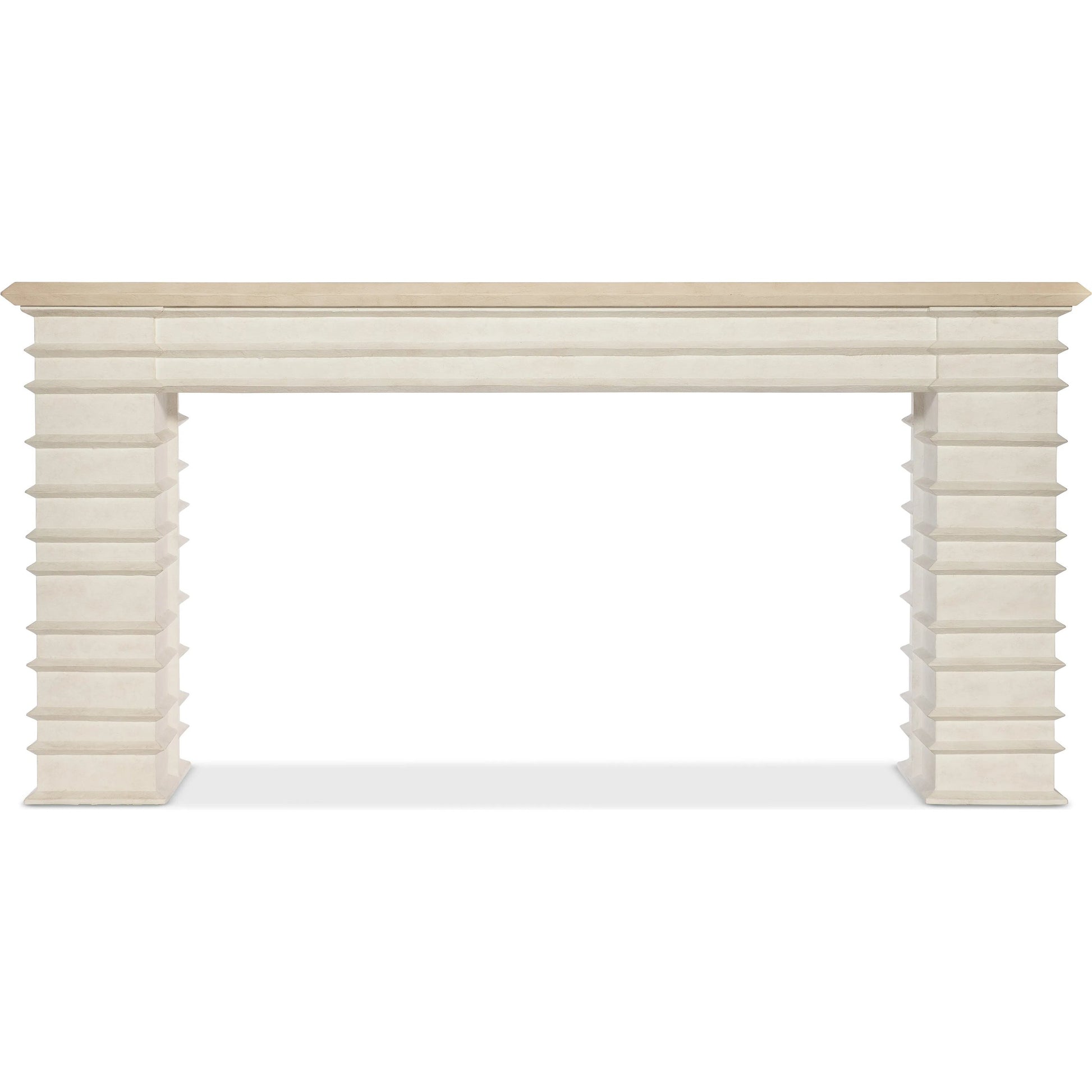 Commerce and Market Melrose Console Table by Hooker Furniture in white plaster. Made from wood, resin in a transitional style.