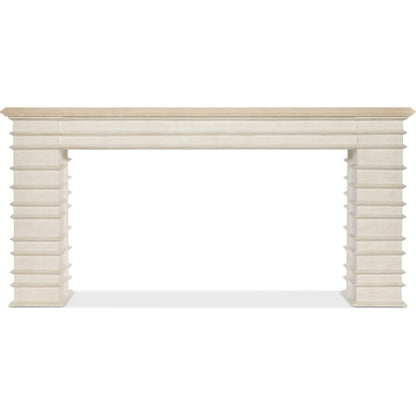 Commerce and Market Melrose Console Table by Hooker Furniture in white plaster. Made from wood, resin in a transitional style.