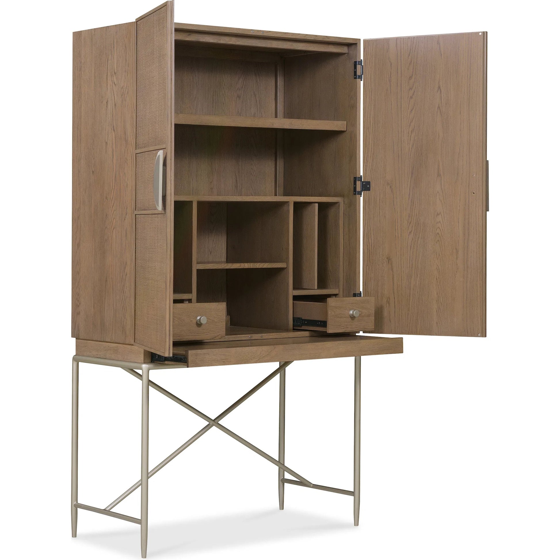 Sonnet Hub by Hooker Furniture in medium wood and wren. Made from unique in a transitional style.
