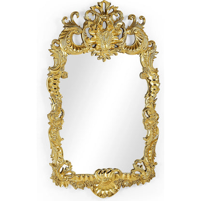 Buckingham Gilded Rococo Style Mirror by Jonathan Charles in gold and light antique gold-leaf. Made from acacia in a traditional style.