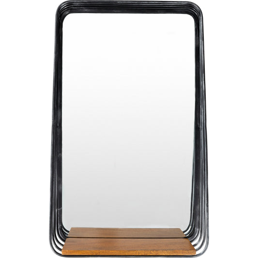 Carter - 27422 by Surya in black and powder coated. Made from metal, manufactured wood, wood in a transitional style.