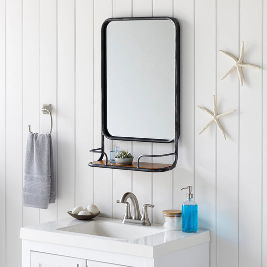 Carter - 29213 by Surya in black and powder coated. Made from metal, manufactured wood, wood in a transitional style.