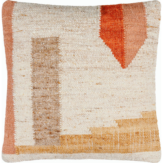 Rory Accent Pillow - 487416 by Surya in ash, off-white, camel, khaki, clay, prairie dust, tan. Made from wool, jute, cotton in a modern style.