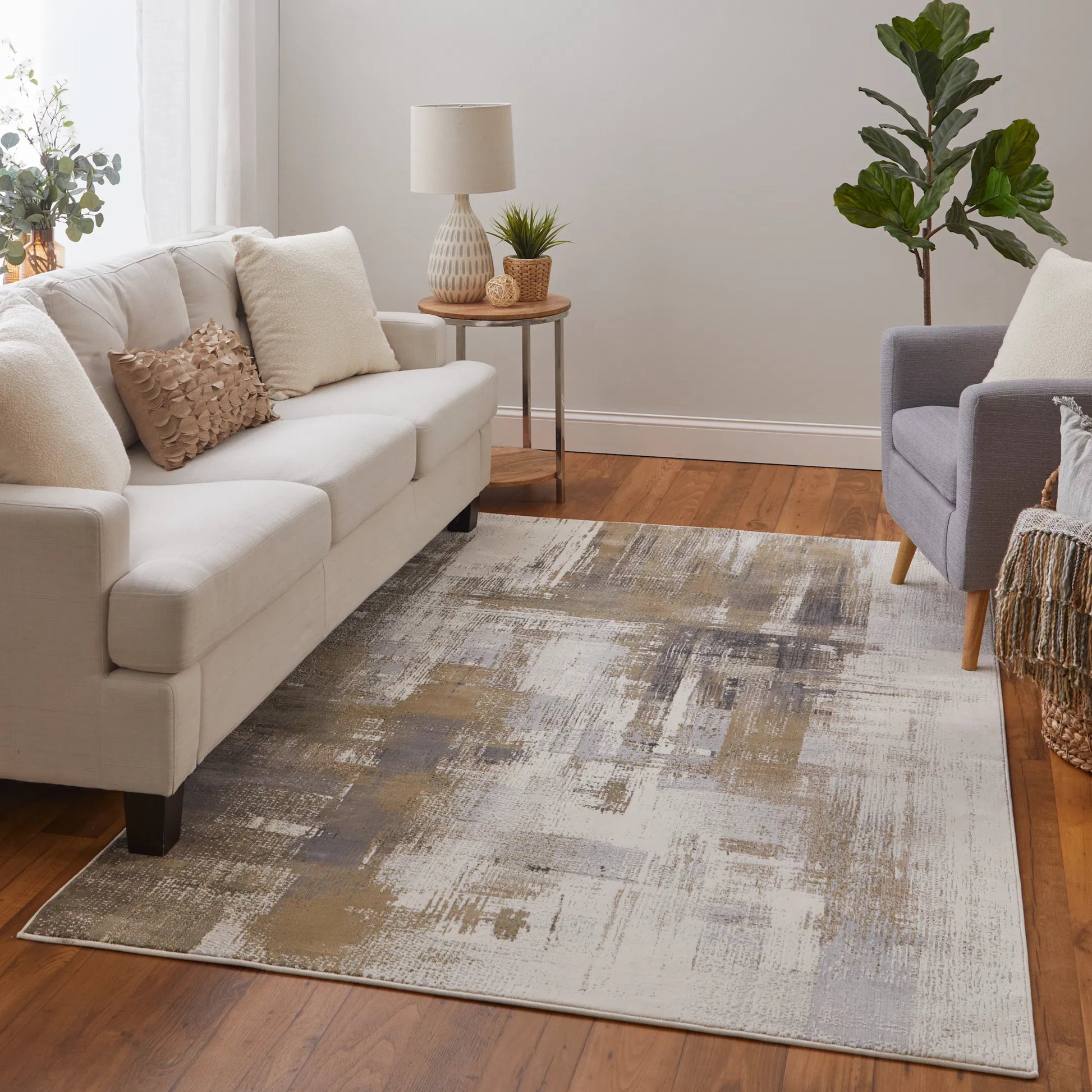 Mandana CME39LYF Rug by Feizy in brown, ivory. Made from polyester, polypropylene in a unique style.