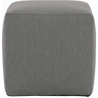 Square Outdoor Coffee Table/Ottoman by Sunset West in granite. Made from sunbrella in a modern style.