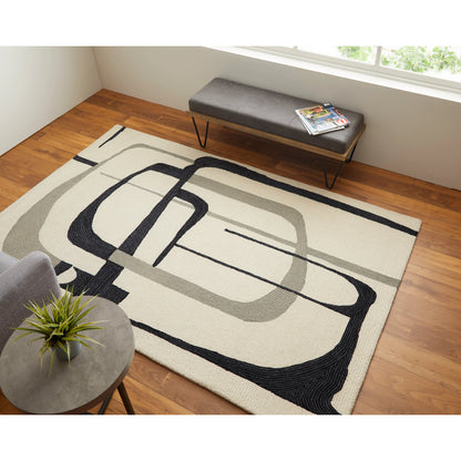 Maguire Transitional Rug - 8905F by Feizy in ivory, gray, black. Made from wool, nylon in a unique style.