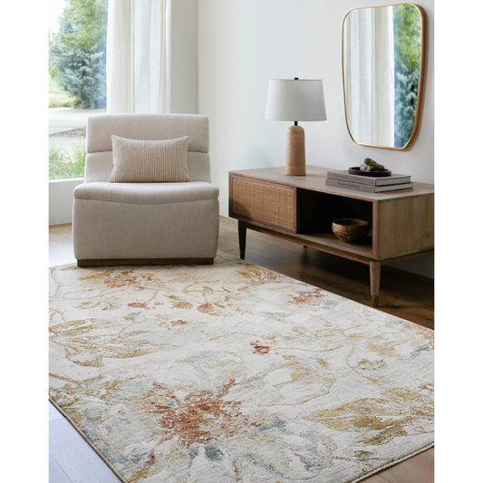 Roseanne Rug - 494596 by Livabliss in light gray, medium gray, mustard, medium brown, light blu