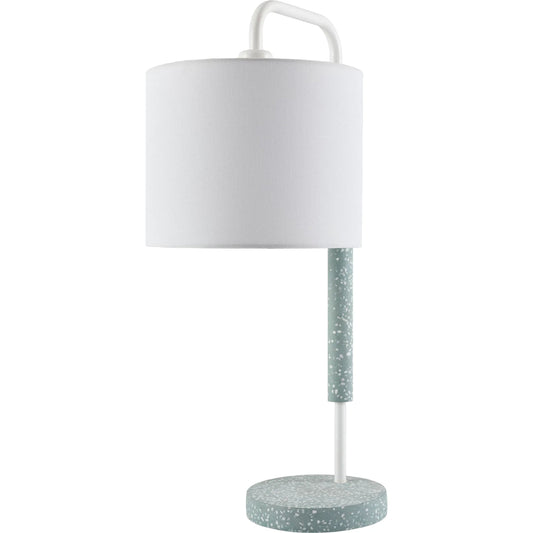 Rishi Accent Table Lamp by Livabliss in terrazzoterrazzo. Made from cement, linen, polyester in a unique style.