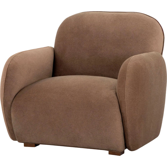 Roselyn Accent Chair by Surya in cocoa brown. Made from polyester, polyurethane foam in a transitional style.