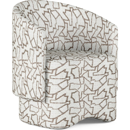 Portico Barrel Chair by A.R.T. Furniture in sienna. Made from parawood solids, foam, fabric in a modern style.