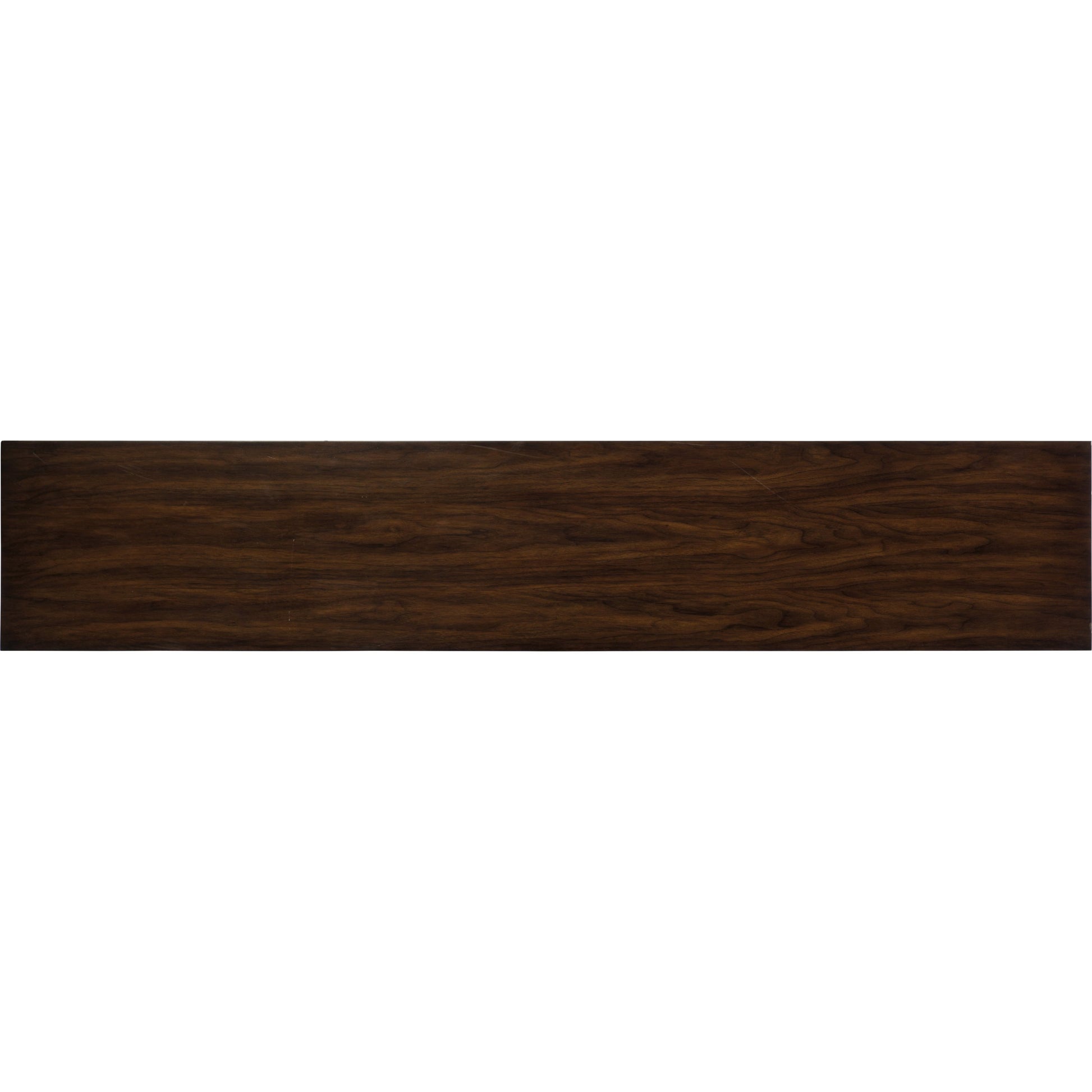 Connelly Hall Console by Hooker Furniture in cathedral black walnut, gold. Made from cathedral black walnut veneer, metal in a eclectic & global style.