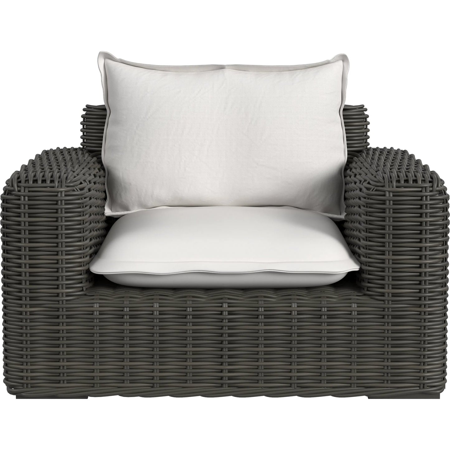 002 SI-2318697 | Additional Silo | Cabo Outdoor Oversized Club Chair by Sunset West in dark wood. Made from resin wicker in a rustic style.